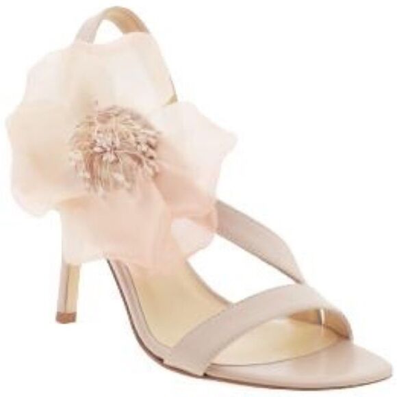 Kate Spade Lavish Powder/ Calf Blush Flower Heel Size 8.5M - Picture 1 of 12